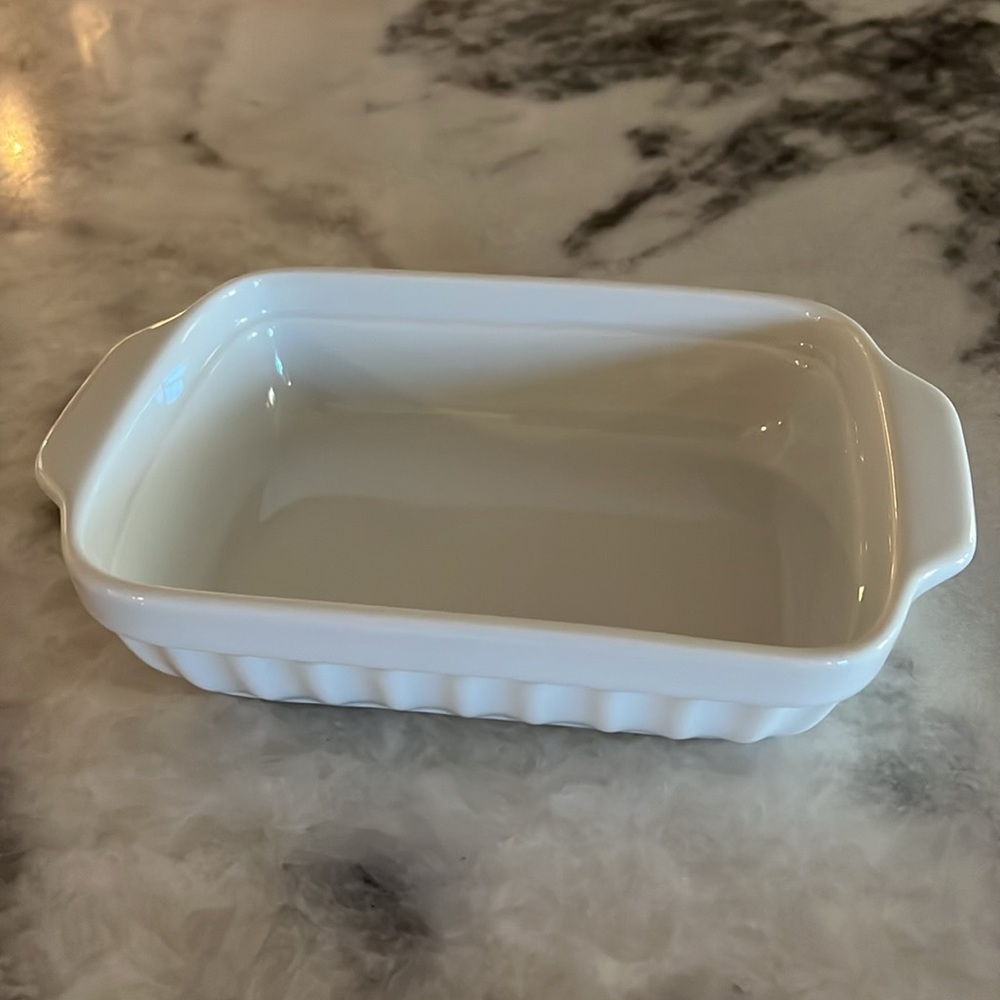 Square Ceramic Baking Dish In White Color 7 1/2x5 NWOT - Picture 2 of 3